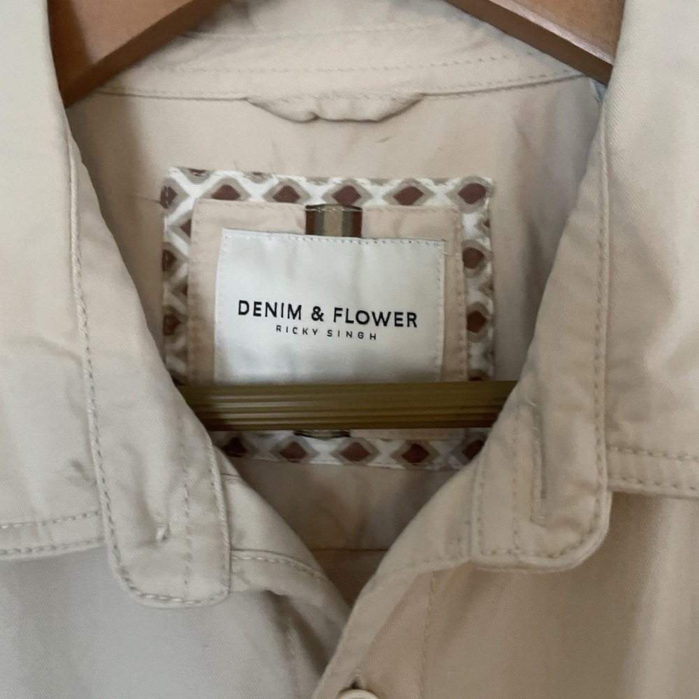 Denim & Flower Ricky Singh Twill Shacket Sand Siz… - image 3